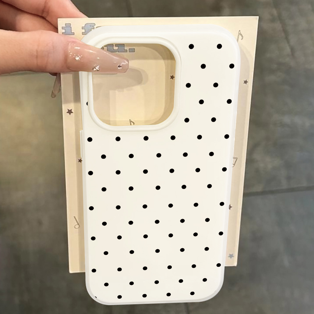 Samsung Galaxy A55 - Funda minimalista con diseño de lunares