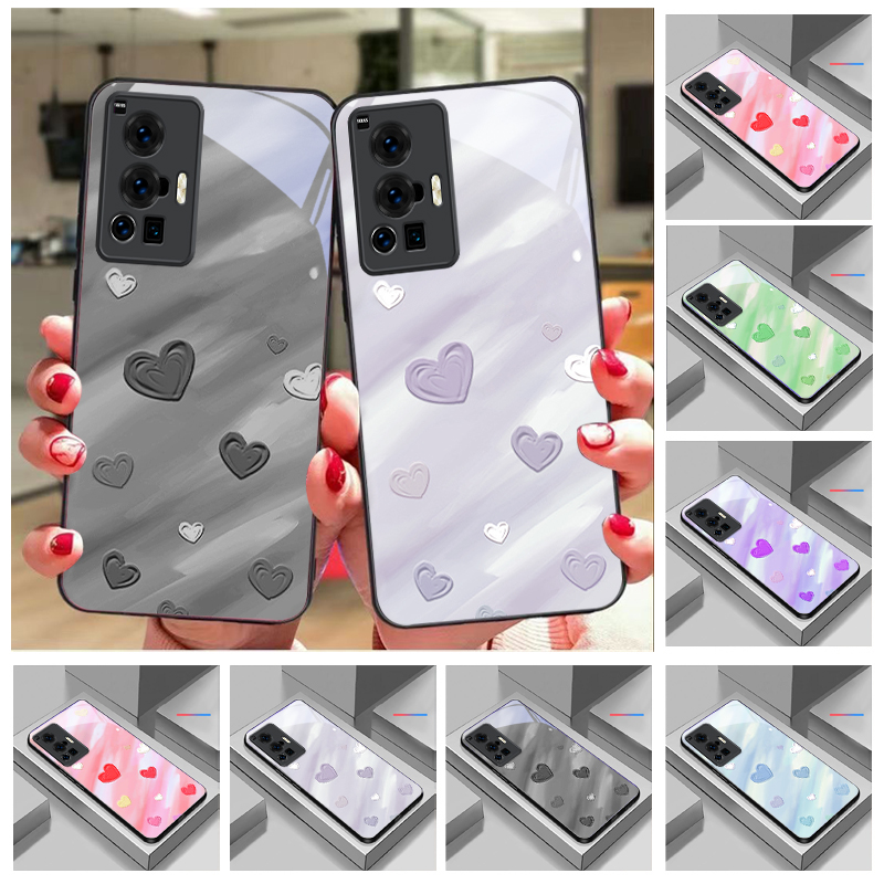 Vivo X200 - Funda de teléfono de cristal negro