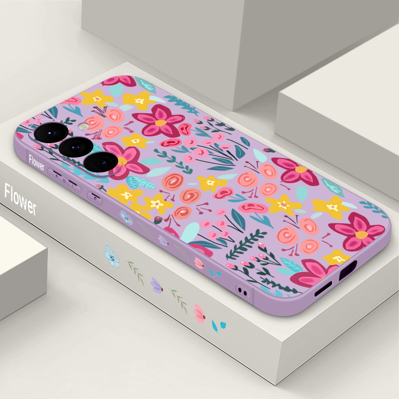 Samsung Galaxy A55 - Funda de teléfono con diseño floral